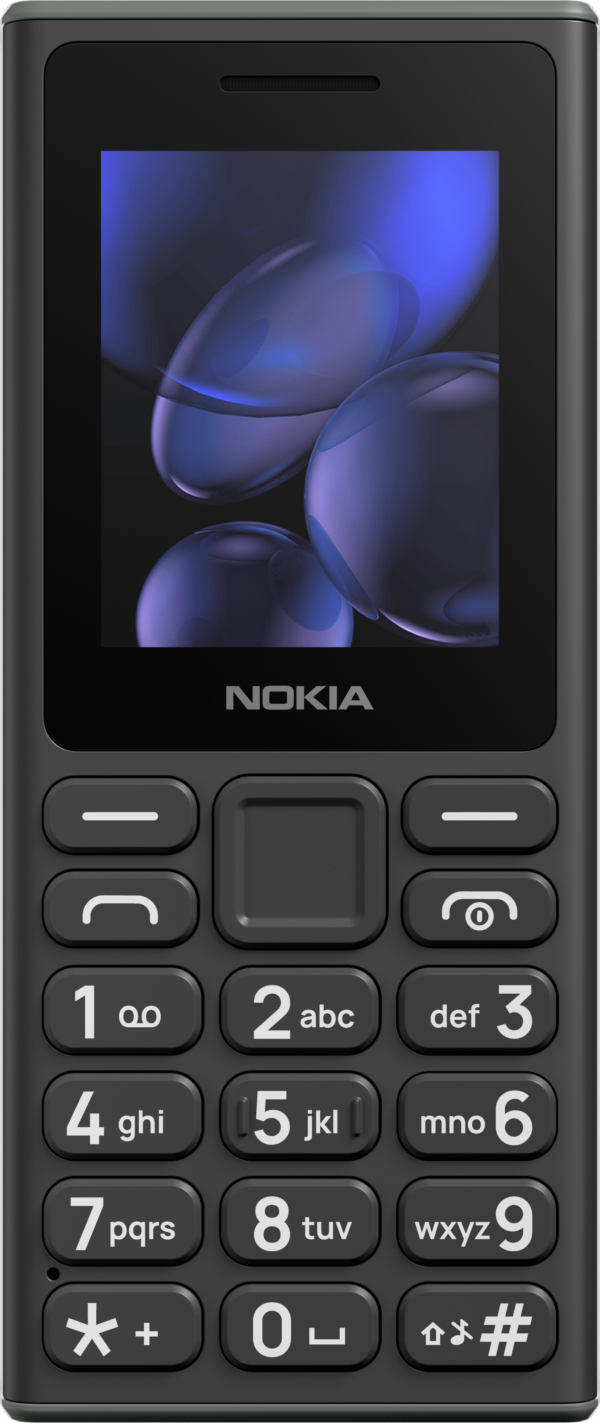 Nokia_105-Black-Front-Int خرید گوشی موبایل دکمه ای نوکیا 2024 Nokia 105 رنگ مشکی همراه گارانتی